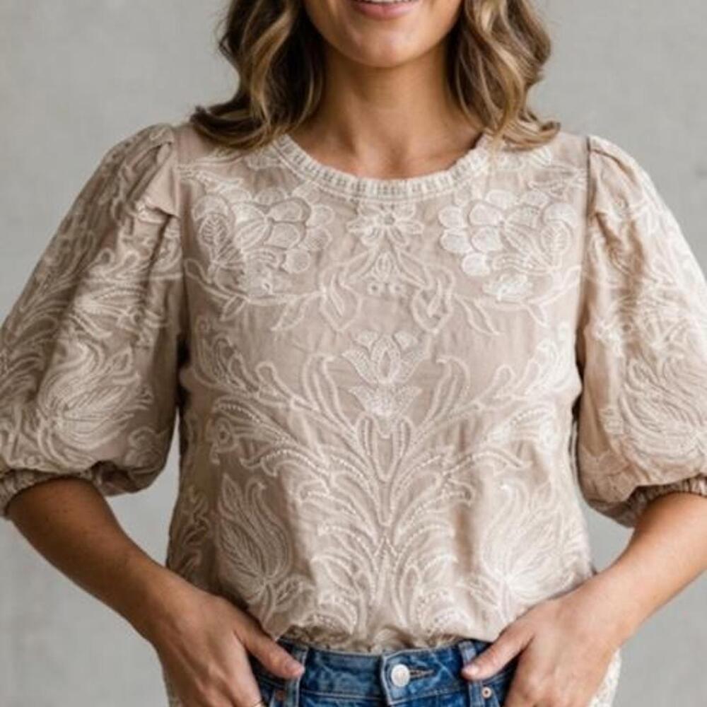 Solitaire Embroidered Boho Blouse